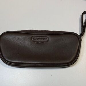 Coach Dark Brown Leather Pouch